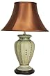 Great Bargain On Sale - 28" Calligraphy Poem Oriental Jar Table Lamp w/ Copper Shade - JCOX-344