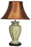 Great Bargain On Sale - 28" Calligraphy Poem Oriental Jar Table Lamp w/ Copper Shade - JCOX-344