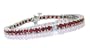 8.67ct Genuine Ruby Bracelet in 14Kt White Gold