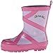 Kidorable Ballerina Rainboots, Pink, Kids Sizes, Natural Rubber Boots with Cotton Lining, Pull On Heel Tab & Non-Slip Sole