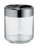 Alessi LC09 Julieta Kitchen Glass Container with Stainless Steel Lid Large