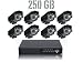 8 x Camera Day/Night Infrared CCD Cameras with 25m Night Vision Range and 8 Channel DVR 250GB with Motion Detection/Network Compatible - all Inclusive CCTV Package