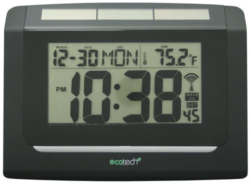 Equity by La Crosse 65906 Hybrid Solar Atomic Digital Wall Clock