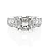 Diamond Antique Style Platinum Engagement Ring Setting