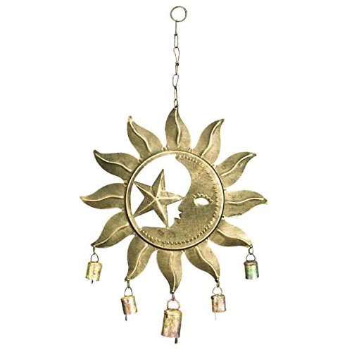 Deco 79 26495 Metal Celestial Wind Chime, 24