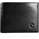 Cabalet RFID Blocking Mens Leather Wallet, Excellent Credit Card Protector- Stop Electronic Pick Pocketing, Security Travel, Black