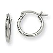 Stainless Steel 12mm Diameter Hoop Earrings