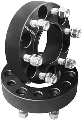 2pcs Black (1.5") Ford F150 6x135 to 6x135 Hubcentric Wheel Spacers Adapters 5 Lug 14x2.0 Studs Hub Bore 87.1mm Billet Aluminum 6061 T6