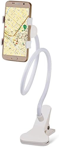 Cell Phone Holder Universal Creative Flexible Mobile Bracket Lazy Clip Holder Easy Adjustable and Rotatable Stand for Cell Phone White