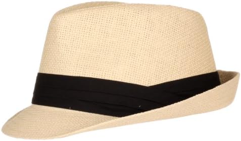 NYGiftStop Fedora Women's Plain Paper Straw Fedora