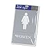 Headline Sign - ADA Sign, Women Restroom Symbol w/Tactile Graphic, Molded Plastic, 6 x 9, Gray 4816 (DMi EA