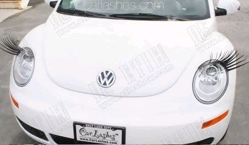 3D Car Eyelashes Headlight Lamp sticker Pairs