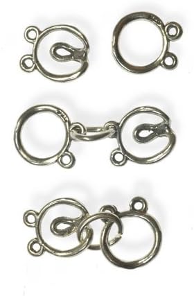 Sterling Silver Mini Double Overlap Clasps (Qty=3)