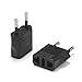 United States to Ukraine Travel Power Adapter to Connect North American Electrical Plugs to Ukrainian Outlets for Cell Phones, Tablets, e-Book Readers, and More (2-Pack, Black)