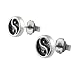 Sterling Silver Yin-Yang Stud Earrings