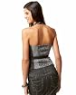 Linen Denim Bustier Halter Top Product Image