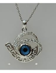 Silver & Cz Evil Eye Pendants