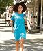 Anvil Ladies? Semi-Sheer Scoop-Neck Dress with Patch Pockets one size
