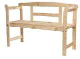 Impag Garden Bench - Made Of Spruce Wood, natural finish, Size: 125 x 75 x 40 cm