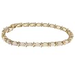 10k Yellow Gold Oval Cut Opal Bracelet, 7"