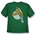 Search : Aquaman - Splash Youth T-Shirt In Kelly Green
