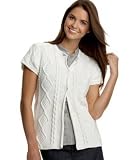 Calvin Klein Jeans Short-Sleeved Cable-Knit Cardigan Sweater