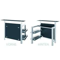LOUNGE HAUS BAR THEKE BARTRESEN bartisch hausbar tresen Edelstahl + Glas