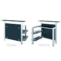 LOUNGE HAUS BAR THEKE BARTRESEN bartisch hausbar tresen Edelstahl + Glas