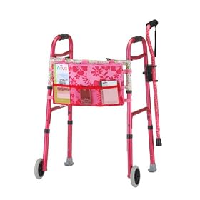 Nova 4080RA Ortho-Med Designer Folding Walker with Cane and Accessories
