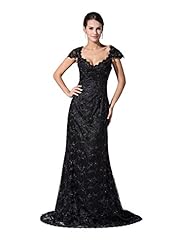 Cap Sleeves Lace Applique Evening Dress/Prom Dress 
