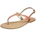 Miss Me Women's Gemma-4 T-Strap Sandal,Orange,7.5 M US