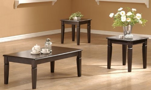 3pc Coffee Table and Espresso Finish