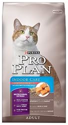 Purina Pro Plan Dry Adult Cat Food (Indoor Care), Salmon and Rice Formula, 7-Pound Bag