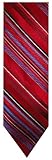 IMAGE OF Men's Nicole Miller New York Striped Neck Tie Red, Blue, Black and Silver