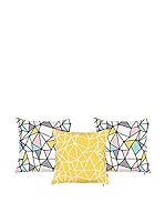 Apolena Set Funda De Cojín 3 Uds. (Amarillo/Multicolor)