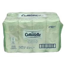 Kimberly-Clark Kleenex Cottonelle 07001 Coreless Standard Roll Bath Tissue, 4" Length x 4-25/64" Width, White (36 Rolls of 800)