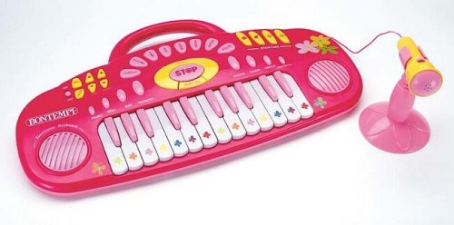 Childrens Toyshop  Toys : Bontempi Electronic Keyboard with Sing a Long Microphone