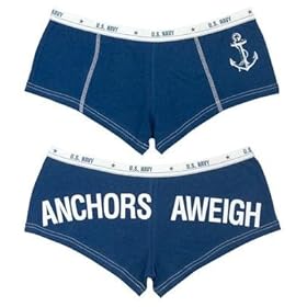 NAVY - Anchors Away - Military Clothing - Blue Booty Shorts