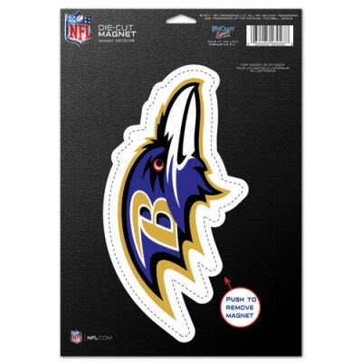 BALTIMORE RAVENS OFFICIAL LOGO 6X9 DIE CUT MAGNET