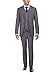 Luciano Natazzi Men's Two Button Tweed 3 Piece Modern Fit Vested Suit