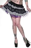 Living Dead Souls STRIPE TEIR SKIRT WITH MESH