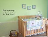 SO MANY CARS SO LITTLE TIME Vinyl wall quotes stickers sayings home art decor decal