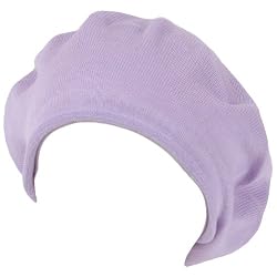 New 11-1/2" Cotton Light Knit Slouchy Beret Tam Hat Lavender