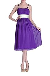 A-line Strapless Chiffon Tea Length  Dress