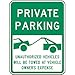 Parking Sign, 24 x 18In, GRN/WHT