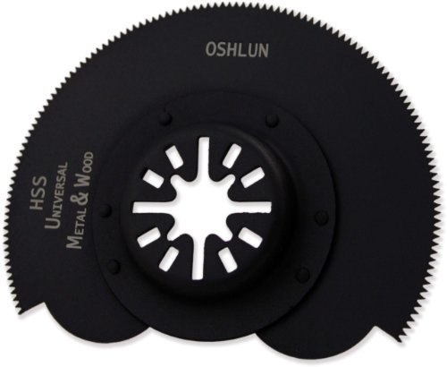 Best Price Oshlun MMA-2701 3-1/8-Inch Recessed Segment HSS Universal Oscillating Tool Blade with Uni-Fit Arbor for Fein Multimaster, Dremel, and Bosch