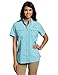 Columbia Women's Bahama Short Sleeve Shirt, Medium, Clear Blue