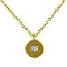 Ladies Small Circle Pendant w/Diamond on Chain .03cttw