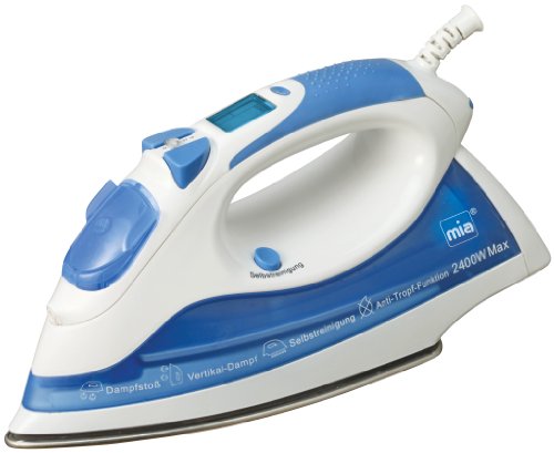 Mia DB 8465K Profi-Dampfb&uuml;geleisen mit LCD-Display und Wassertankbeleuchtung