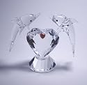 Crystal Florida Dolphin on a Heart 3.9 Inch - 2002-9
